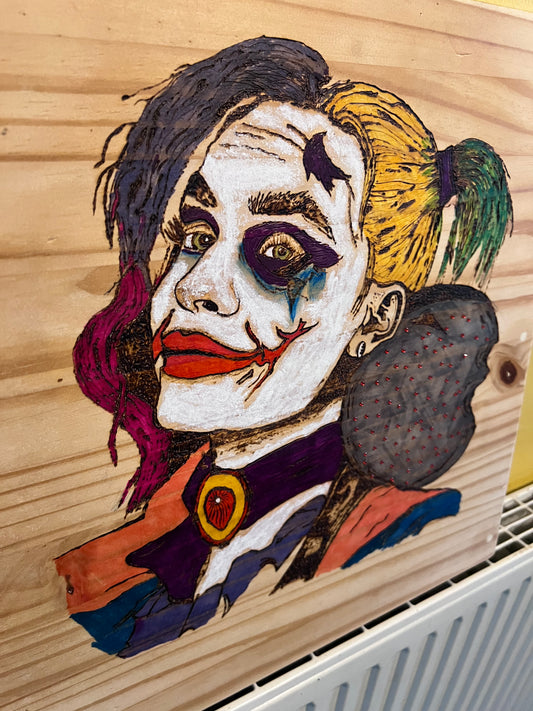 The Joker/Harleyquinn ai inspired unique art piece